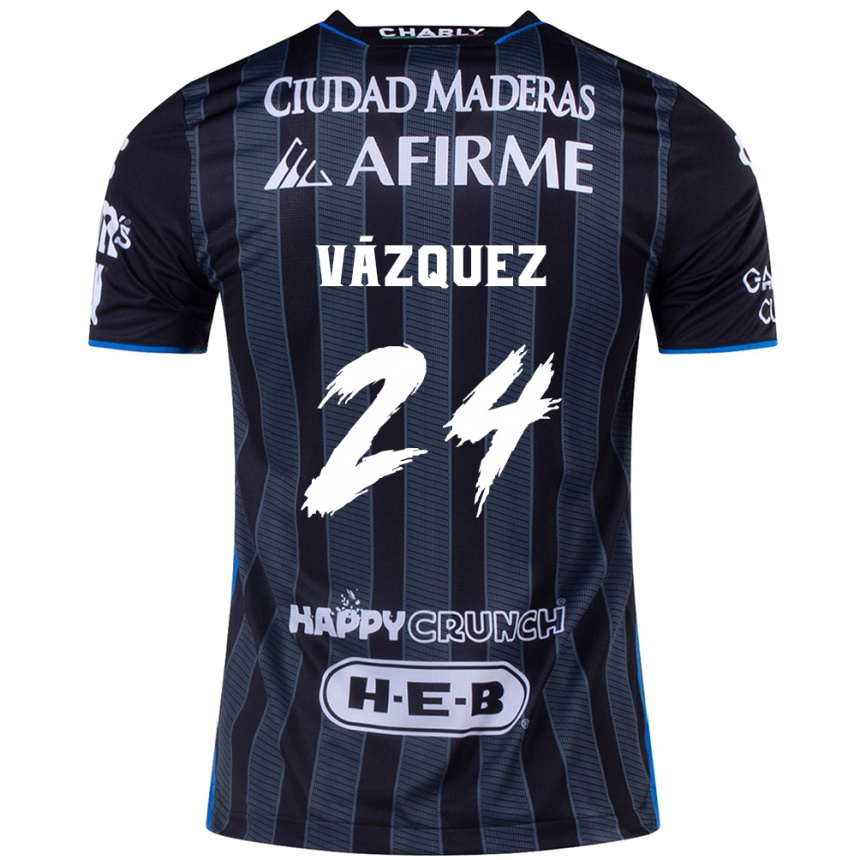 Niño Fútbol Camiseta Brayton Vázquez #24 Blanco Negro 2ª Equipación 2024/25