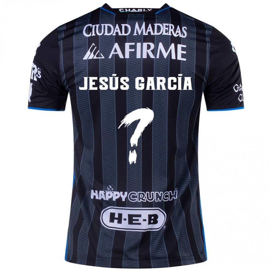 Niño Fútbol Camiseta Jesús García #0 Blanco Negro 2ª Equipación 2024/25