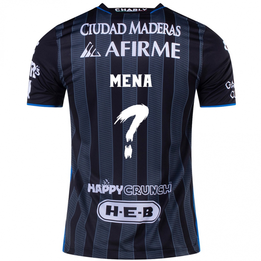 Niño Fútbol Camiseta Felipe Mena #0 Blanco Negro 2ª Equipación 2024/25