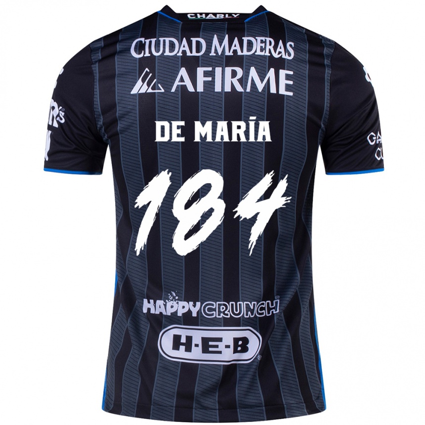 Niño Fútbol Camiseta Antonio De María Y Campos #184 Blanco Negro 2ª Equipación 2024/25