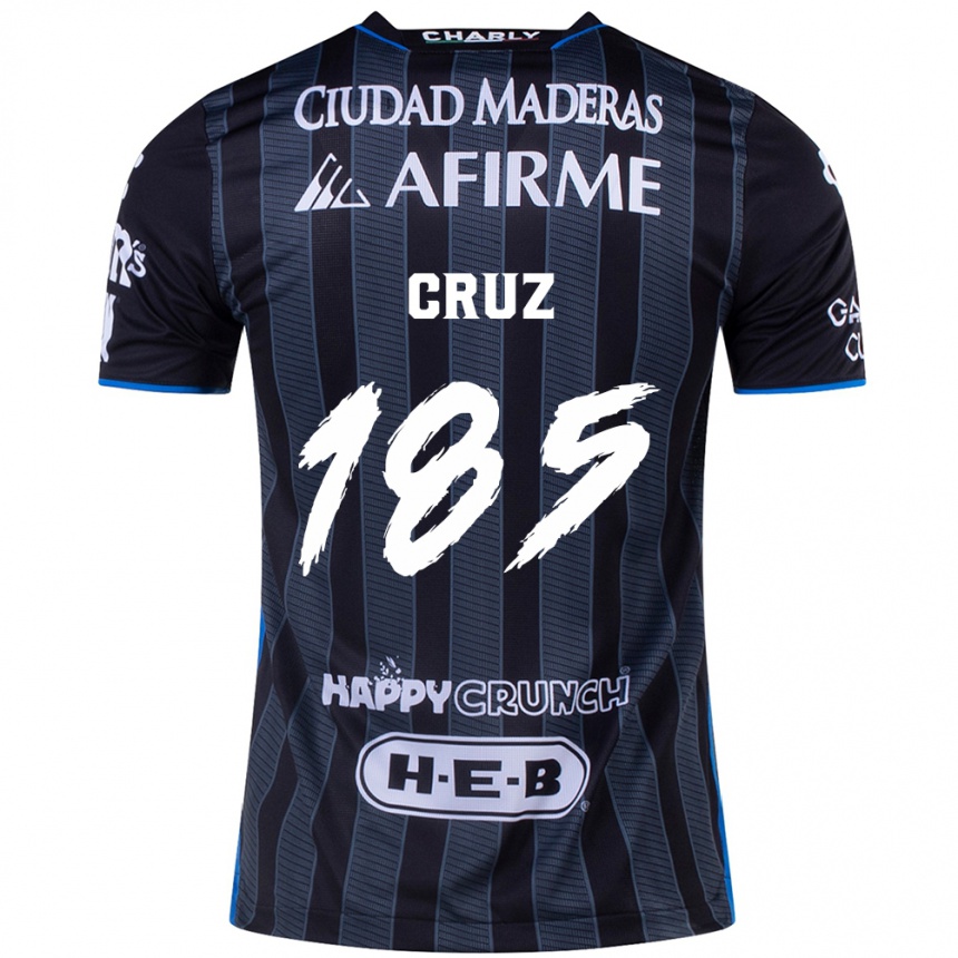 Niño Fútbol Camiseta Axel Cruz #185 Blanco Negro 2ª Equipación 2024/25