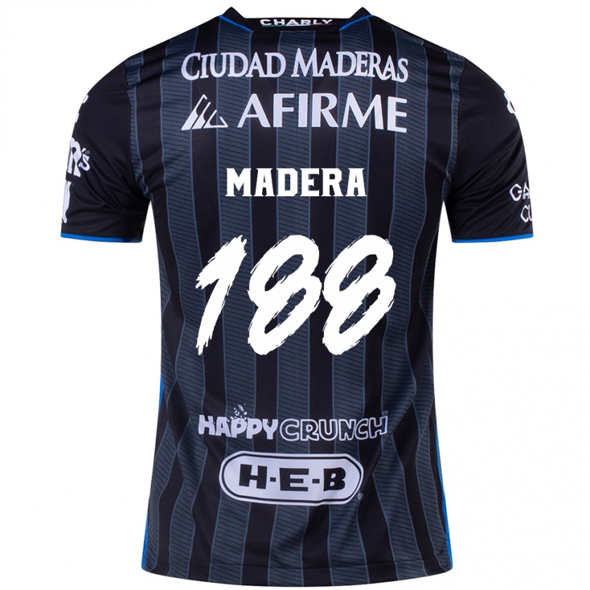 Niño Fútbol Camiseta Héctor Madera #188 Blanco Negro 2ª Equipación 2024/25