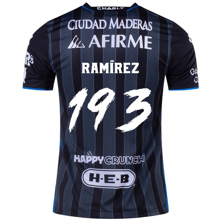 Niño Fútbol Camiseta Ángel Ramírez #193 Blanco Negro 2ª Equipación 2024/25