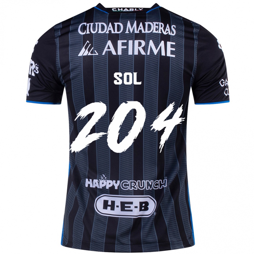 Niño Fútbol Camiseta Martín Sol #204 Blanco Negro 2ª Equipación 2024/25