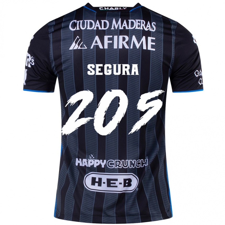 Niño Fútbol Camiseta Mathías Segura #205 Blanco Negro 2ª Equipación 2024/25