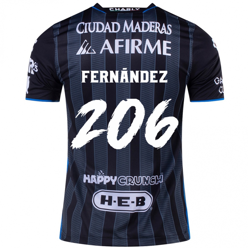 Niño Fútbol Camiseta Erik Fernández #206 Blanco Negro 2ª Equipación 2024/25