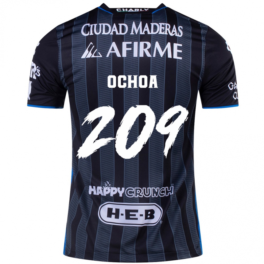 Niño Fútbol Camiseta José Ochoa #209 Blanco Negro 2ª Equipación 2024/25