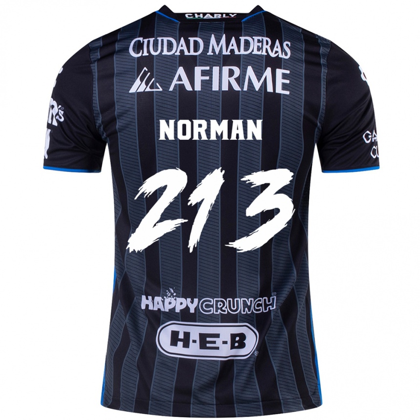 Niño Fútbol Camiseta Humberto Norman #213 Blanco Negro 2ª Equipación 2024/25