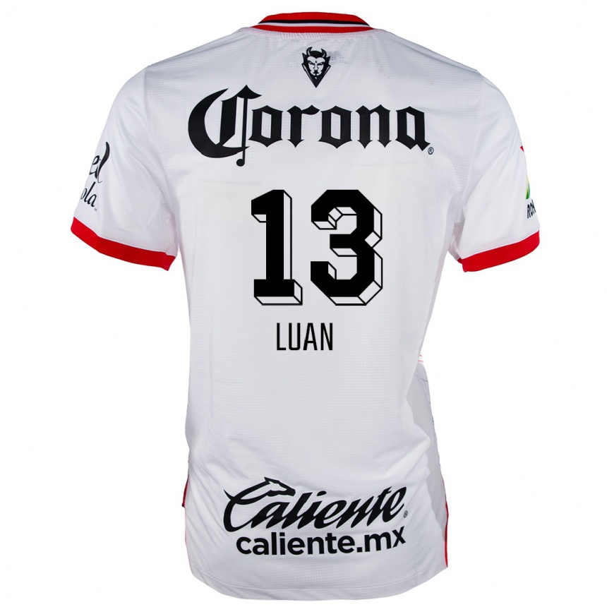 Niño Fútbol Camiseta Luan #13 Blanco Rojo 2ª Equipación 2024/25