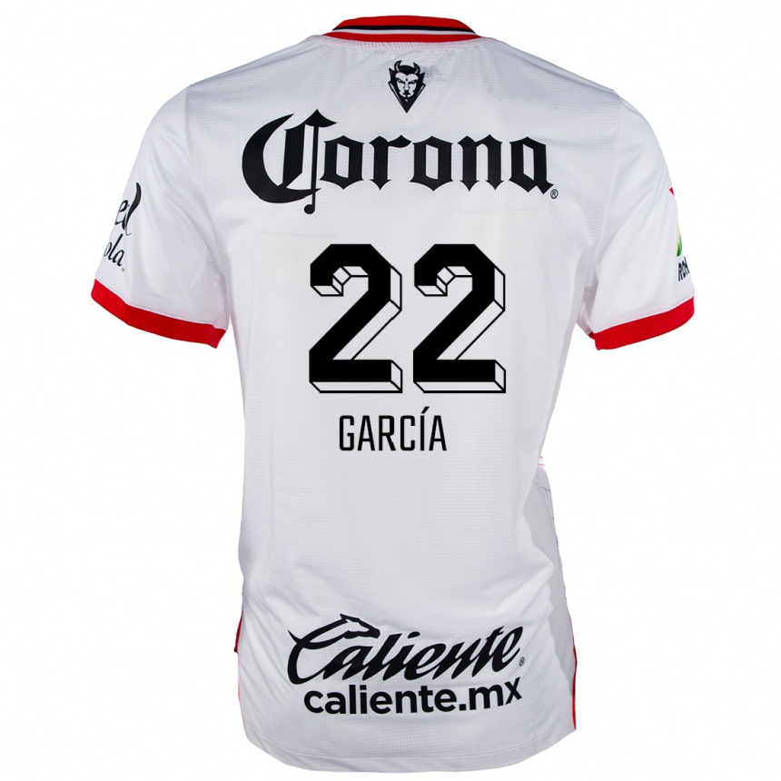 Niño Fútbol Camiseta Luis García #22 Blanco Rojo 2ª Equipación 2024/25