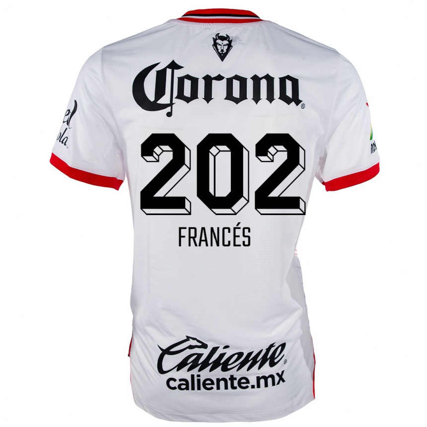 Niño Fútbol Camiseta Lenin Francés #202 Blanco Rojo 2ª Equipación 2024/25