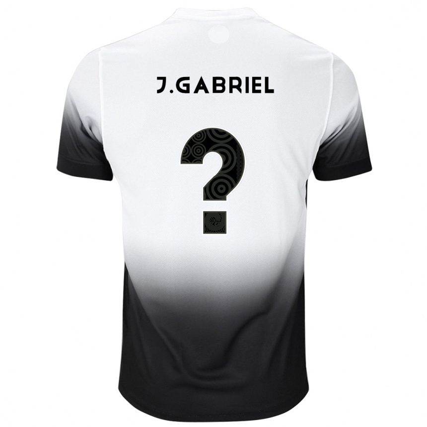 Hombre Fútbol Camiseta João Gabriel #6 Blanco Negro 1ª Equipación 2024/25