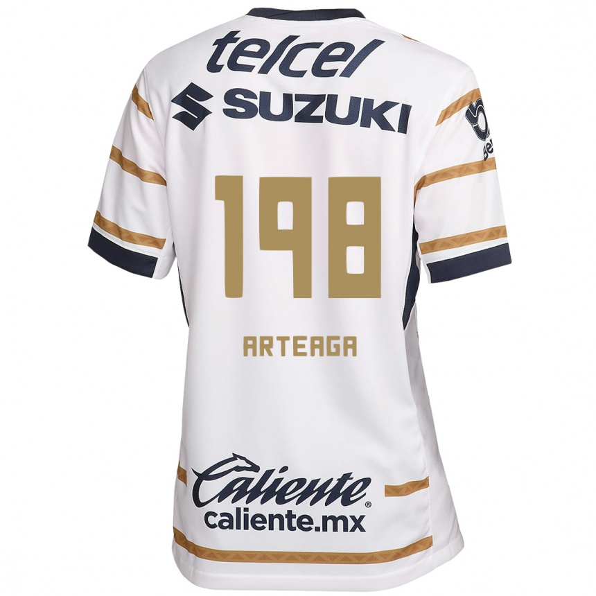 Hombre Fútbol Camiseta Edwin Arteaga #198 Obsidiana Blanca 1ª Equipación 2024/25