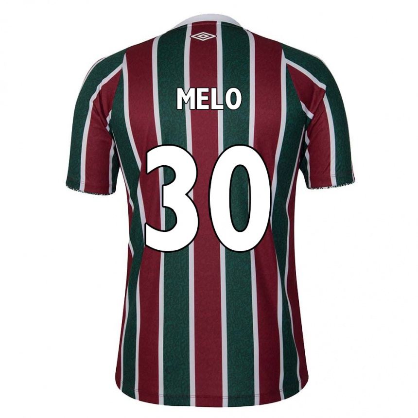 Hombre Fútbol Camiseta Felipe Melo #30 Verde Granate Blanco 1ª Equipación 2024/25