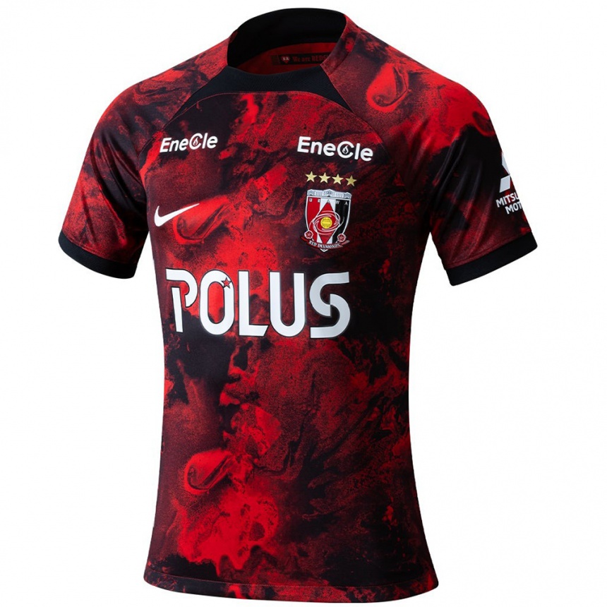 Hombre Fútbol Camiseta Haruki Komori #50 Negro Rojo 1ª Equipación 2024/25