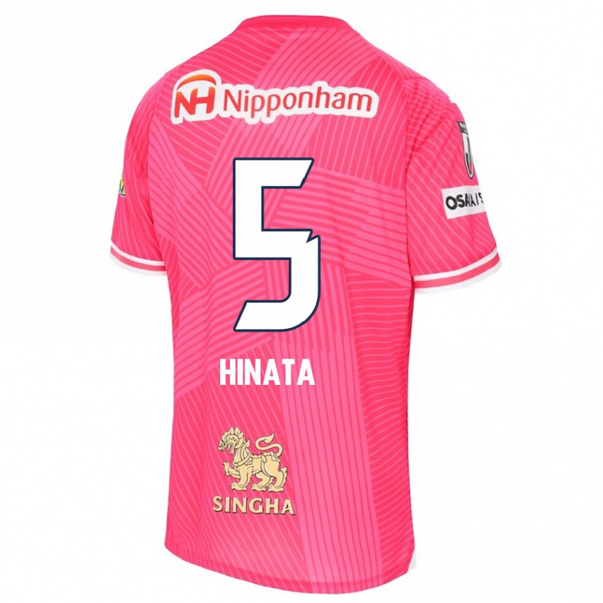 Hombre Fútbol Camiseta Hinata Kida #5 Rosa Blanco 1ª Equipación 2024/25