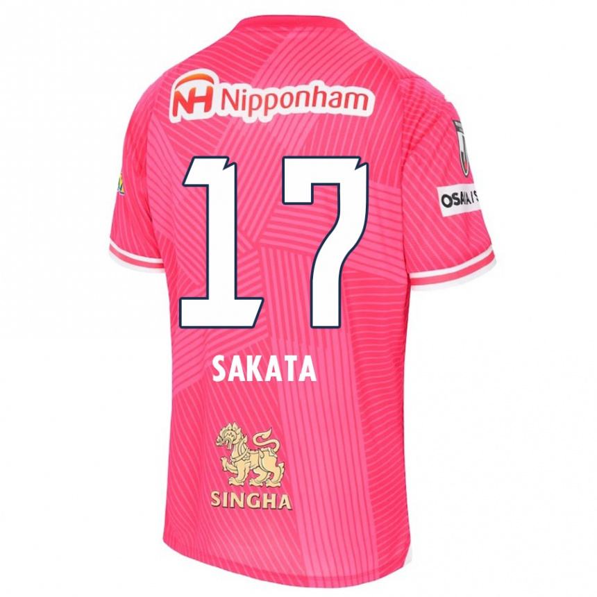 Hombre Fútbol Camiseta Reiya Sakata #17 Rosa Blanco 1ª Equipación 2024/25