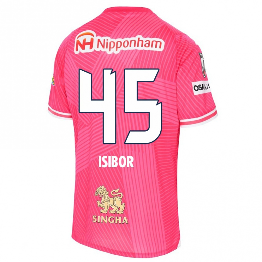 Hombre Fútbol Camiseta Ken Isibor #45 Rosa Blanco 1ª Equipación 2024/25