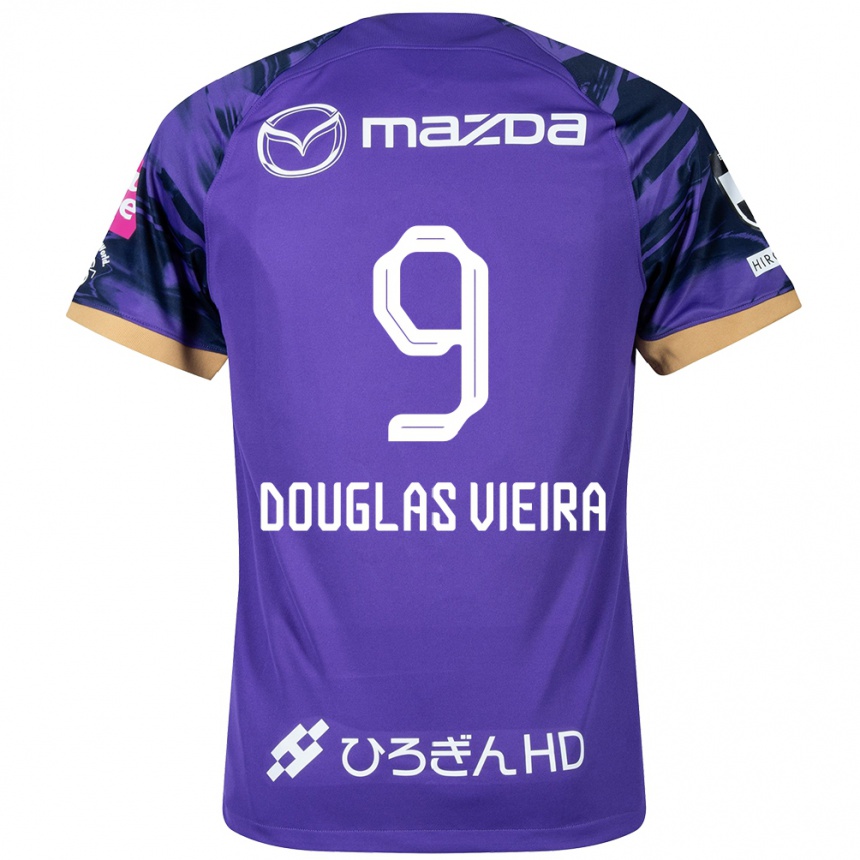 Hombre Fútbol Camiseta Douglas Vieira #9 Púrpura Blanco 1ª Equipación 2024/25