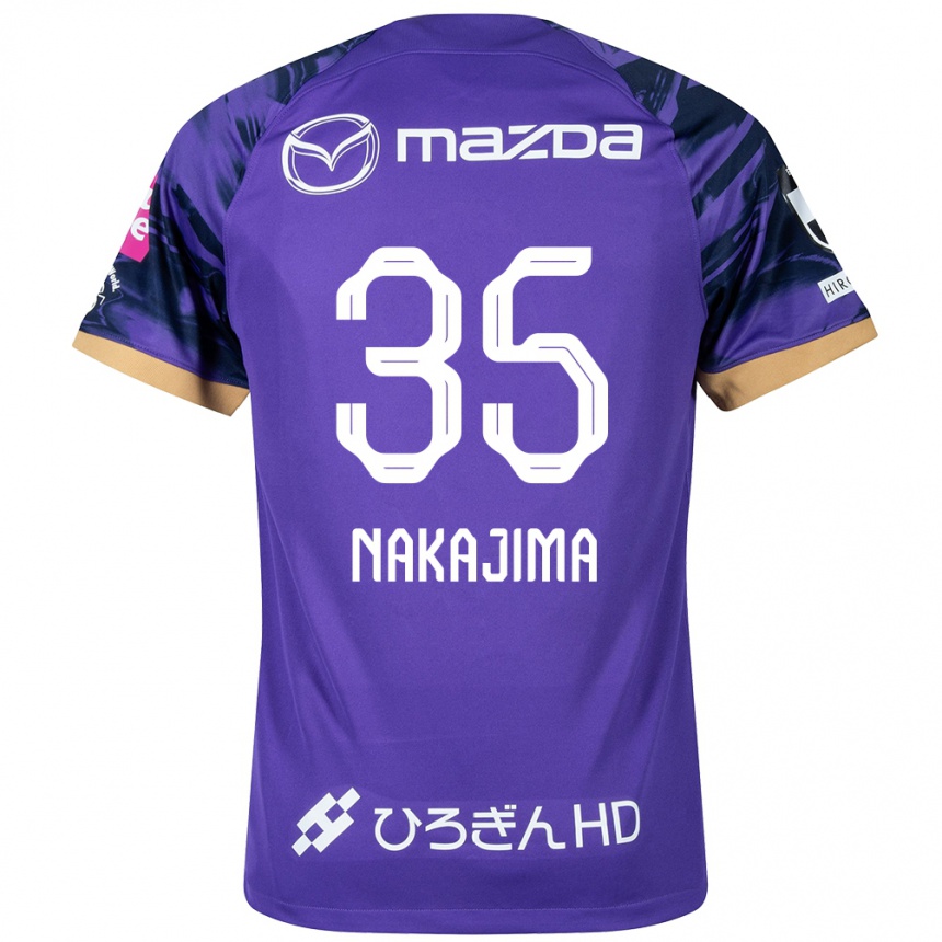 Hombre Fútbol Camiseta Yotaro Nakajima #35 Púrpura Blanco 1ª Equipación 2024/25