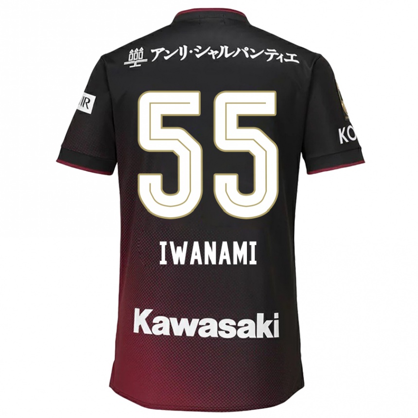 Hombre Fútbol Camiseta Takuya Iwanami #55 Negro Rojo 1ª Equipación 2024/25