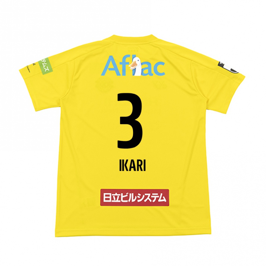 Hombre Fútbol Camiseta Tetta Ikari #3 Amarillo Negro 1ª Equipación 2024/25