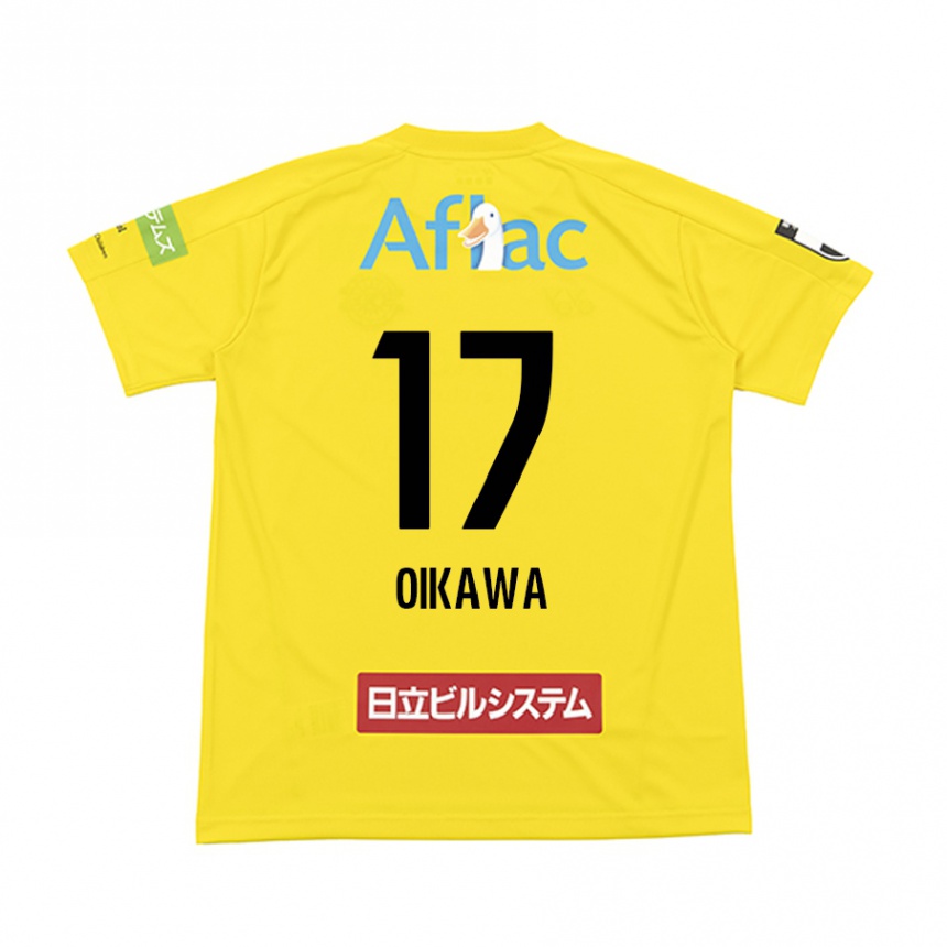 Hombre Fútbol Camiseta Koki Oikawa #17 Amarillo Negro 1ª Equipación 2024/25