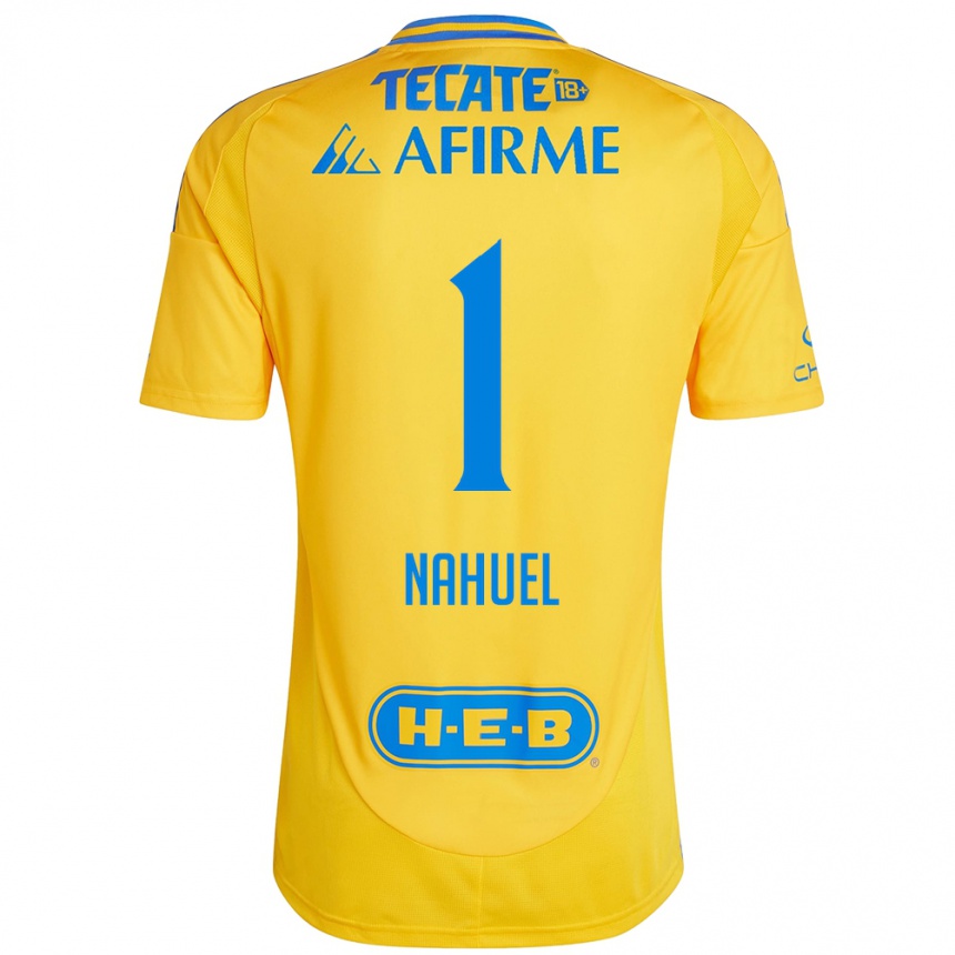 Hombre Fútbol Camiseta Nahuel Guzman #1 Oro Amarillo 1ª Equipación 2024/25