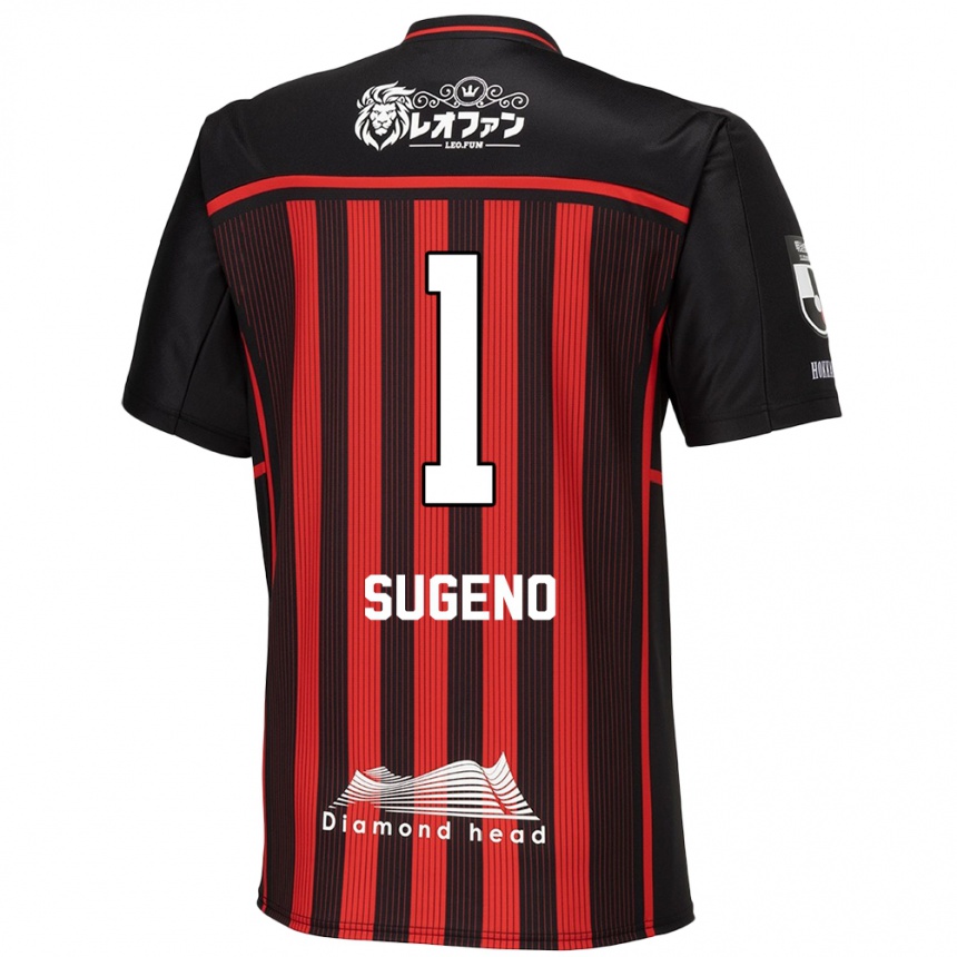 Hombre Fútbol Camiseta Takanori Sugeno #1 Negro Rojo 1ª Equipación 2024/25