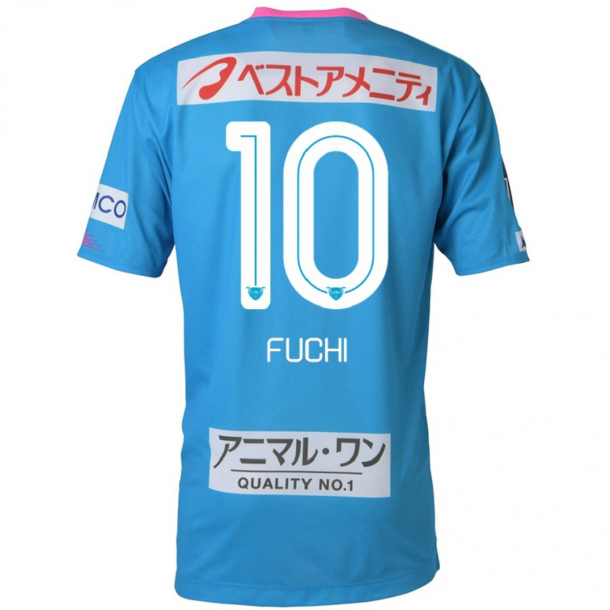 Hombre Fútbol Camiseta Fuchi Honda #10 Azul Rosado 1ª Equipación 2024/25