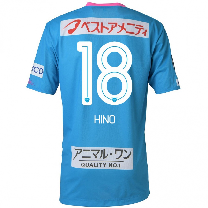 Hombre Fútbol Camiseta Shota Hino #18 Azul Rosado 1ª Equipación 2024/25