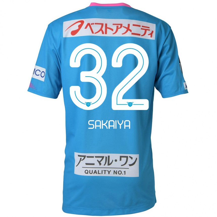 Hombre Fútbol Camiseta Keisuke Sakaiya #32 Azul Rosado 1ª Equipación 2024/25