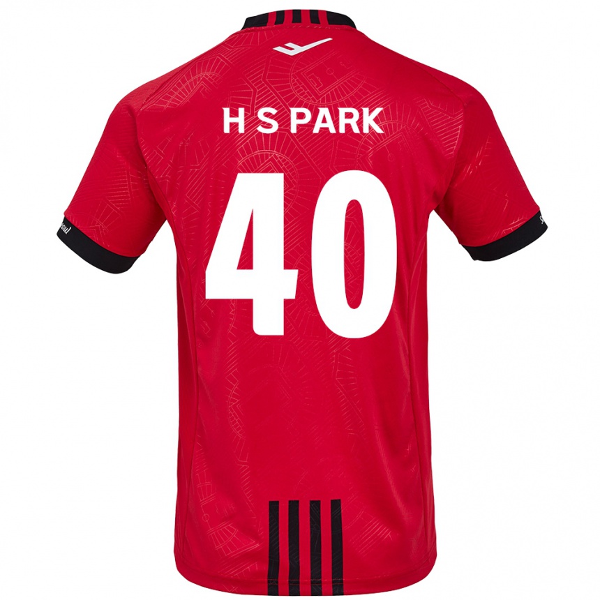 Hombre Fútbol Camiseta Seong-Hun Park #40 Negro Rojo 1ª Equipación 2024/25