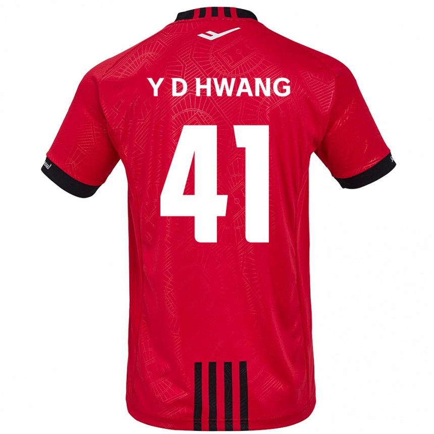 Hombre Fútbol Camiseta Do-Yoon Hwang #41 Negro Rojo 1ª Equipación 2024/25