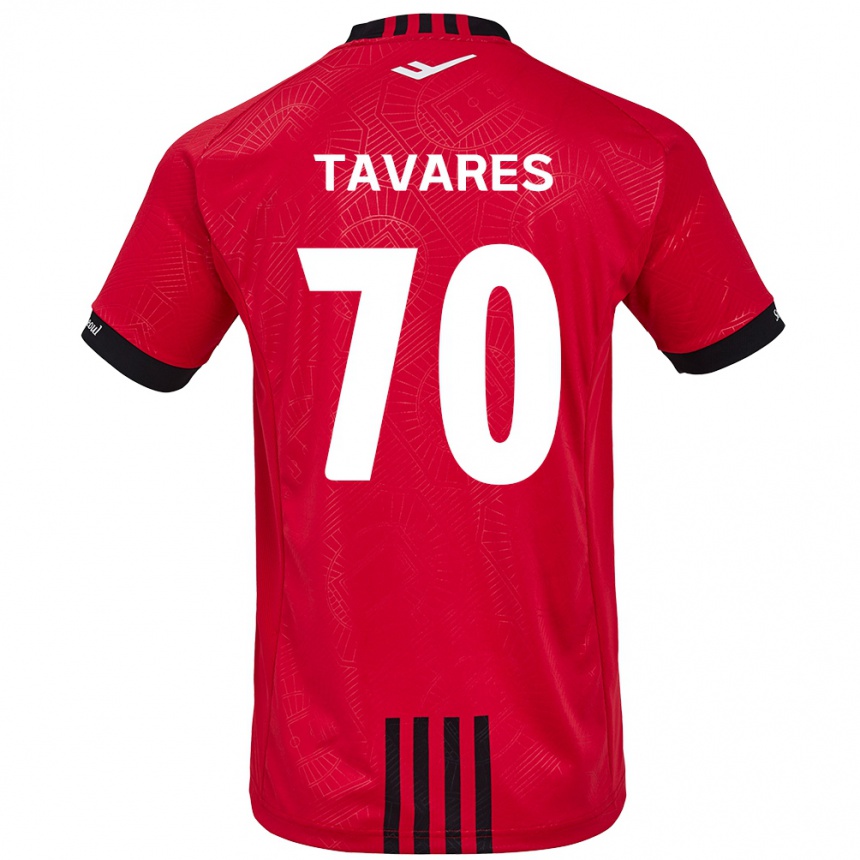 Hombre Fútbol Camiseta Ronaldo Tavares #70 Negro Rojo 1ª Equipación 2024/25