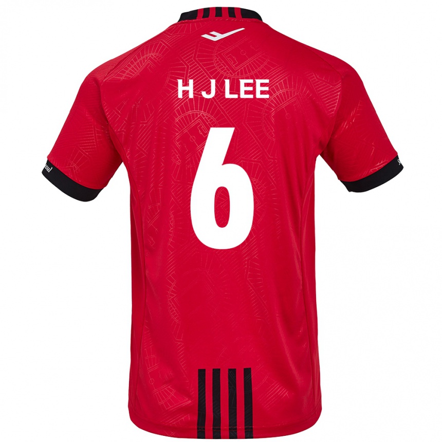 Hombre Fútbol Camiseta Ju-Hwan Lee #6 Negro Rojo 1ª Equipación 2024/25