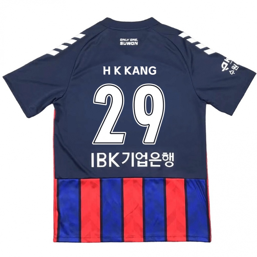 Hombre Fútbol Camiseta Kyo-Hun Kang #29 Azul Rojo 1ª Equipación 2024/25