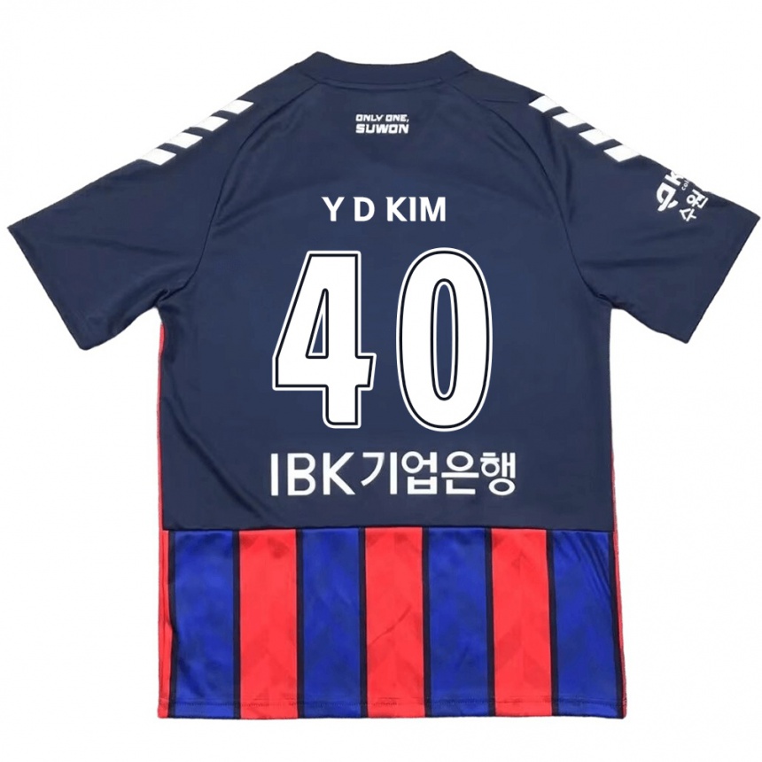 Hombre Fútbol Camiseta Do-Yoon Kim #40 Azul Rojo 1ª Equipación 2024/25