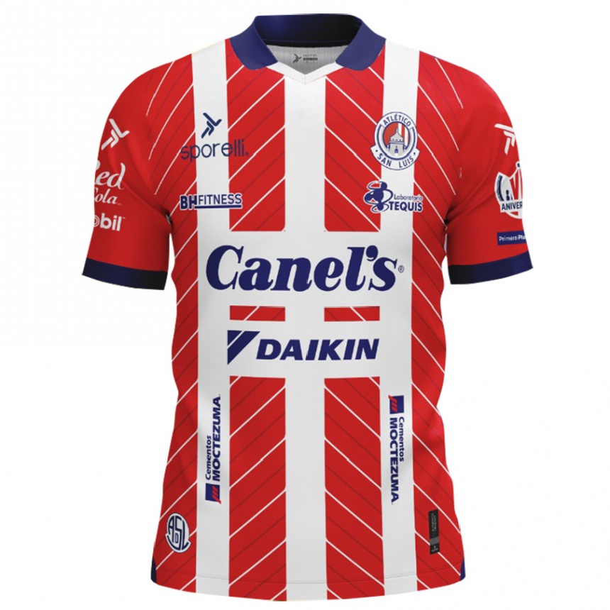 Hombre Fútbol Camiseta David Rodríguez #12 Rojo Blanco 1ª Equipación 2024/25