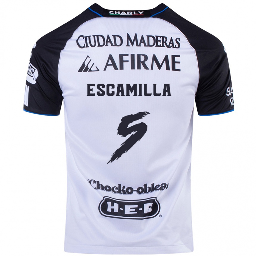 Hombre Fútbol Camiseta Kevin Escamilla #5 Azul Negro 1ª Equipación 2024/25