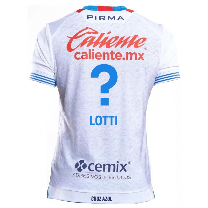 Hombre Fútbol Camiseta Augusto Lotti #0 Blanco Azul 2ª Equipación 2024/25