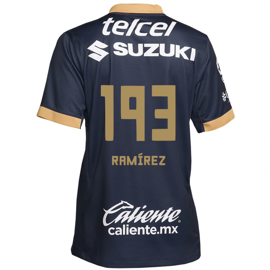 Hombre Fútbol Camiseta Héctor Ramírez #193 Obsidiana Dorada Blanca 2ª Equipación 2024/25