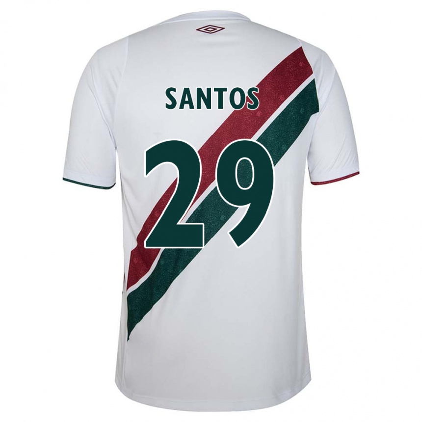 Hombre Fútbol Camiseta Thiago Santos #29 Blanco Verde Granate 2ª Equipación 2024/25