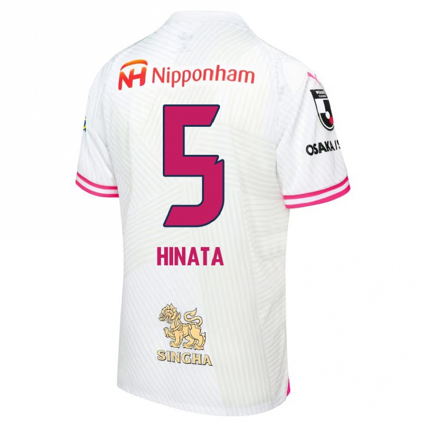 Hombre Fútbol Camiseta Hinata Kida #5 Blanco Rosa 2ª Equipación 2024/25