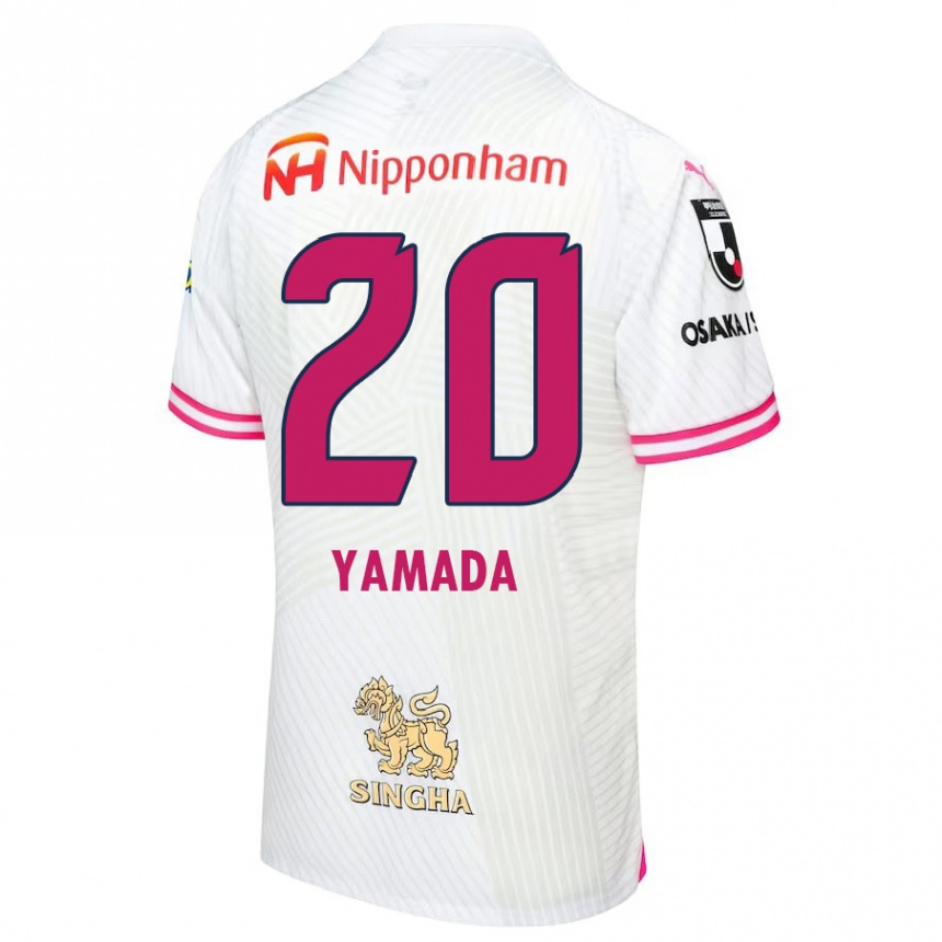 Hombre Fútbol Camiseta Kotaro Yamada #20 Blanco Rosa 2ª Equipación 2024/25