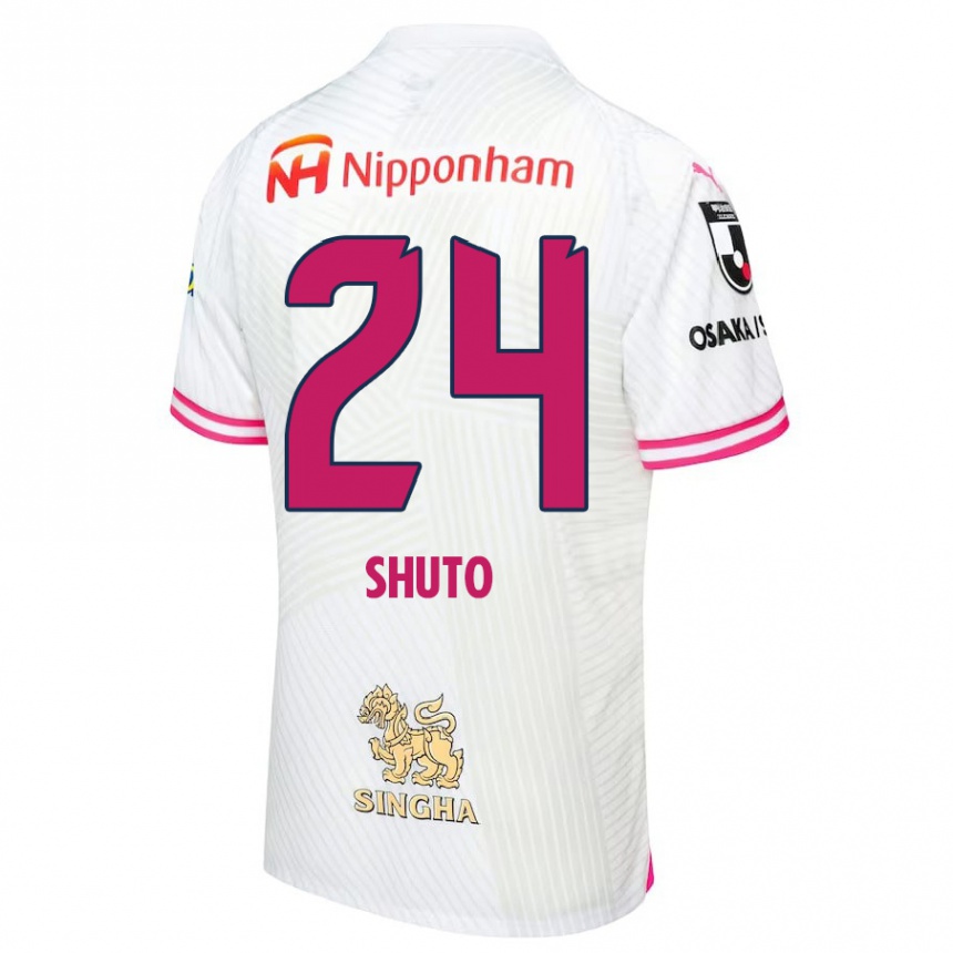 Hombre Fútbol Camiseta Nozomi Shuto #24 Blanco Rosa 2ª Equipación 2024/25