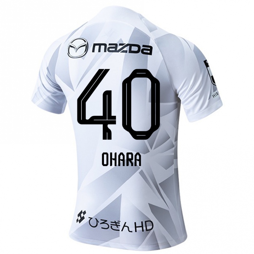 Hombre Fútbol Camiseta Motoki Ohara #40 Blanco Gris Negro 2ª Equipación 2024/25