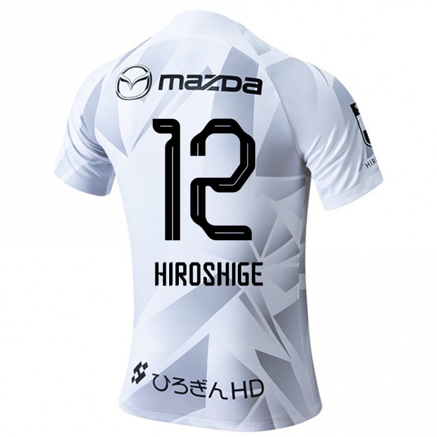 Hombre Fútbol Camiseta Soma Hiroshige #12 Blanco Gris Negro 2ª Equipación 2024/25