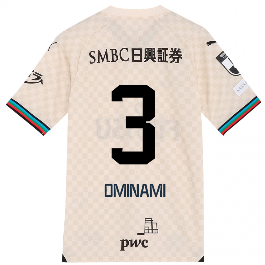 Hombre Fútbol Camiseta Takuma Ominami #3 Blanco Gris 2ª Equipación 2024/25