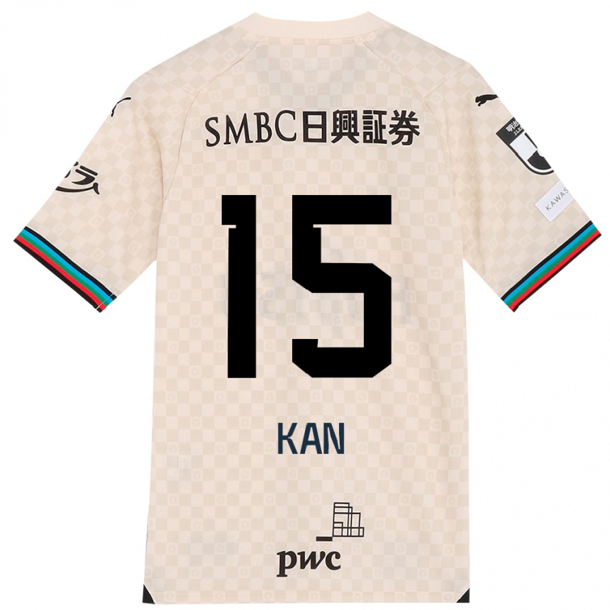 Hombre Fútbol Camiseta Noriharu Kan #15 Blanco Gris 2ª Equipación 2024/25